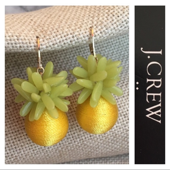 J.Crew Pineapple Thread Drop Earrings Factory NWT - Picture 4 of 8